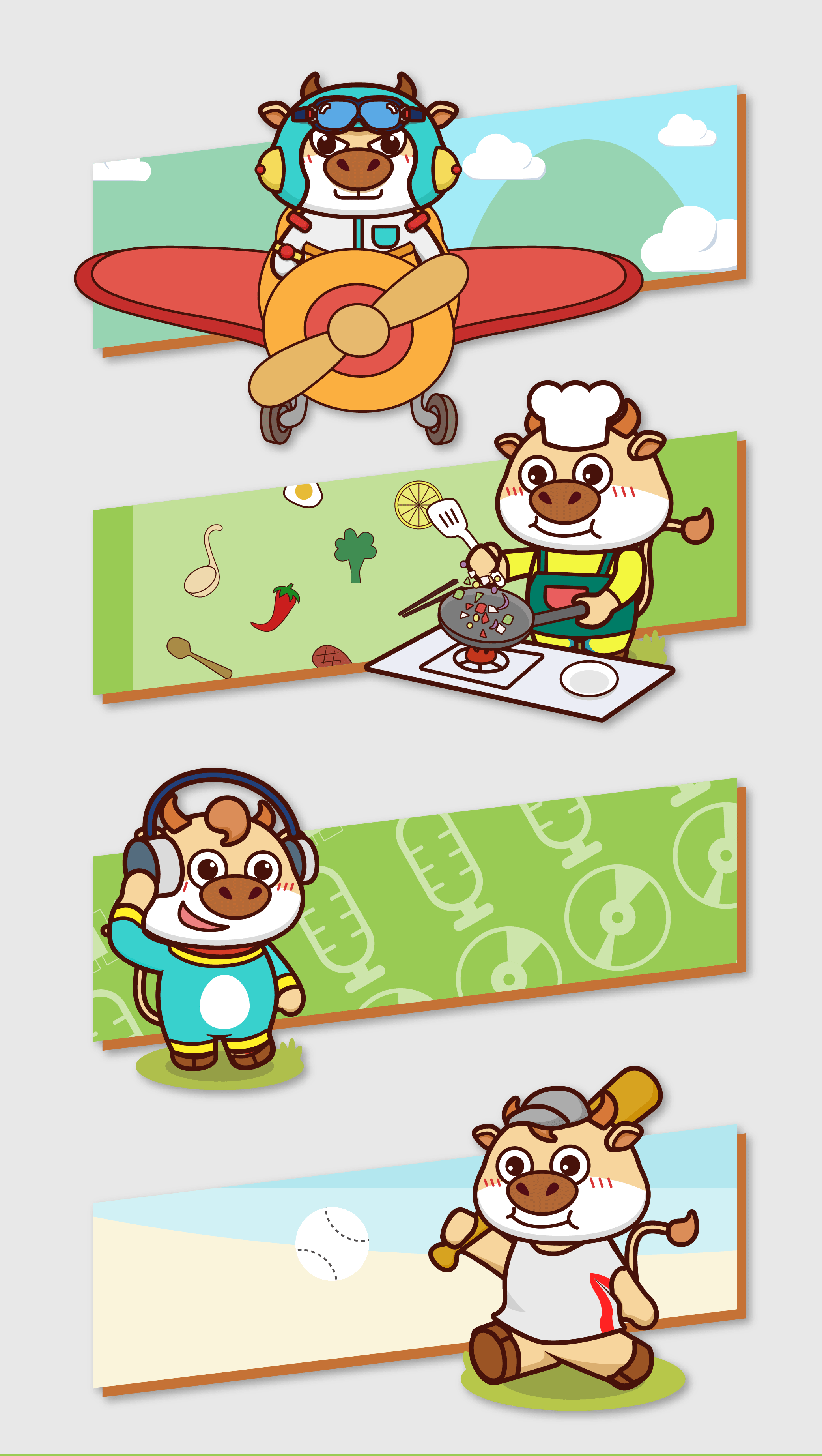 壹人食-吉祥物延展VI配套提案