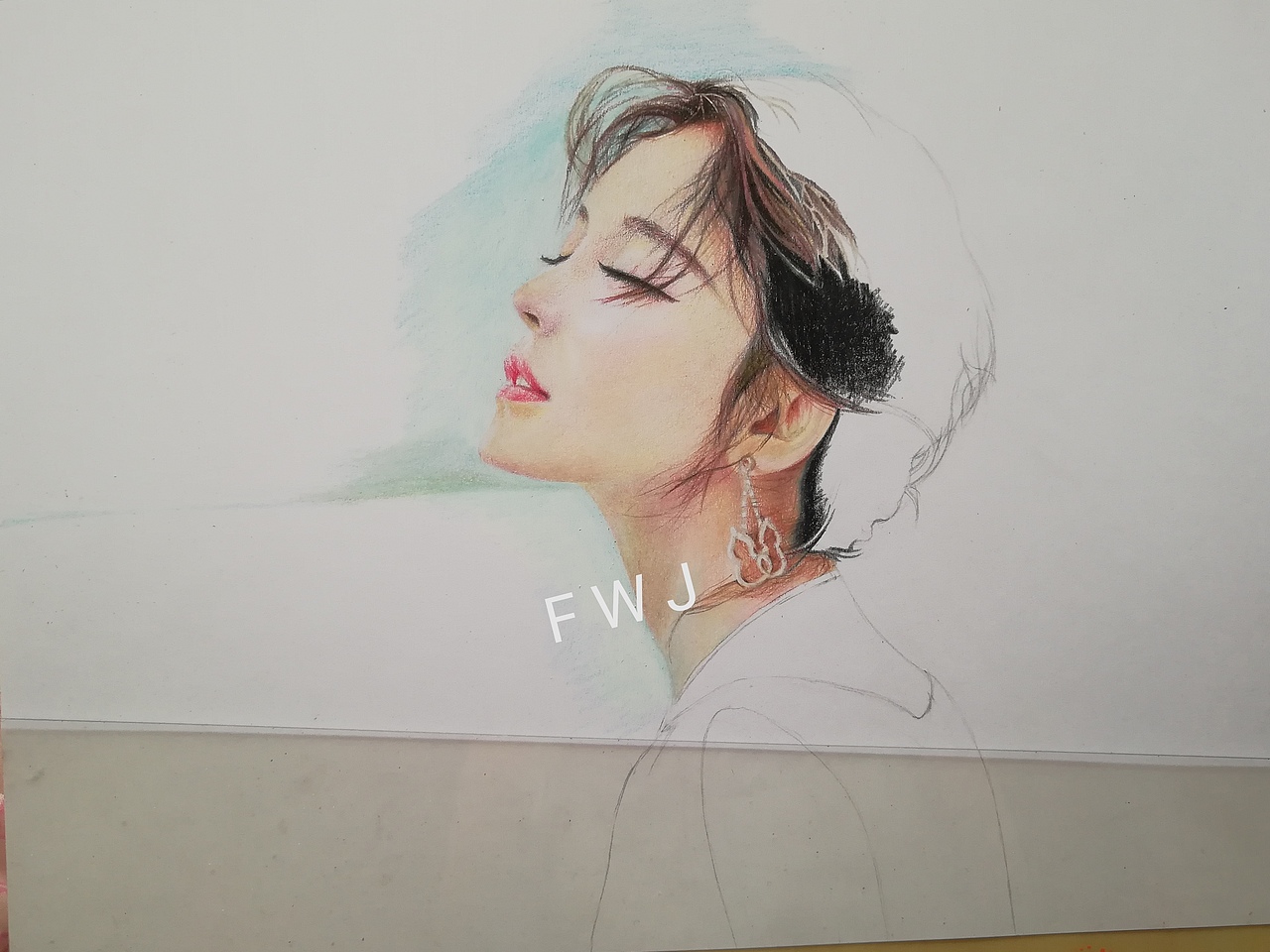 侧脸|纯艺术|绘画|文娟jessie_原创作品-站酷zcool