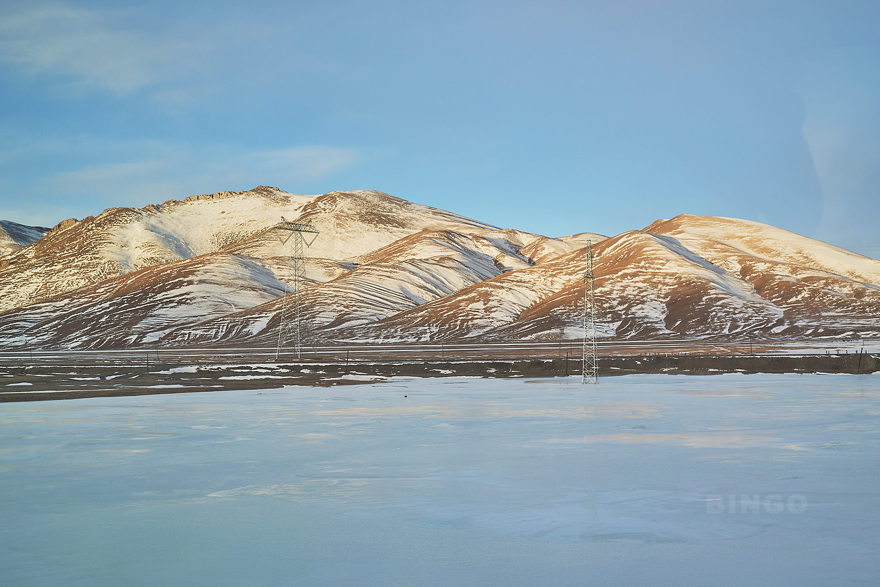 关于冬日的青藏铁路/青藏线-车厢上拍摄