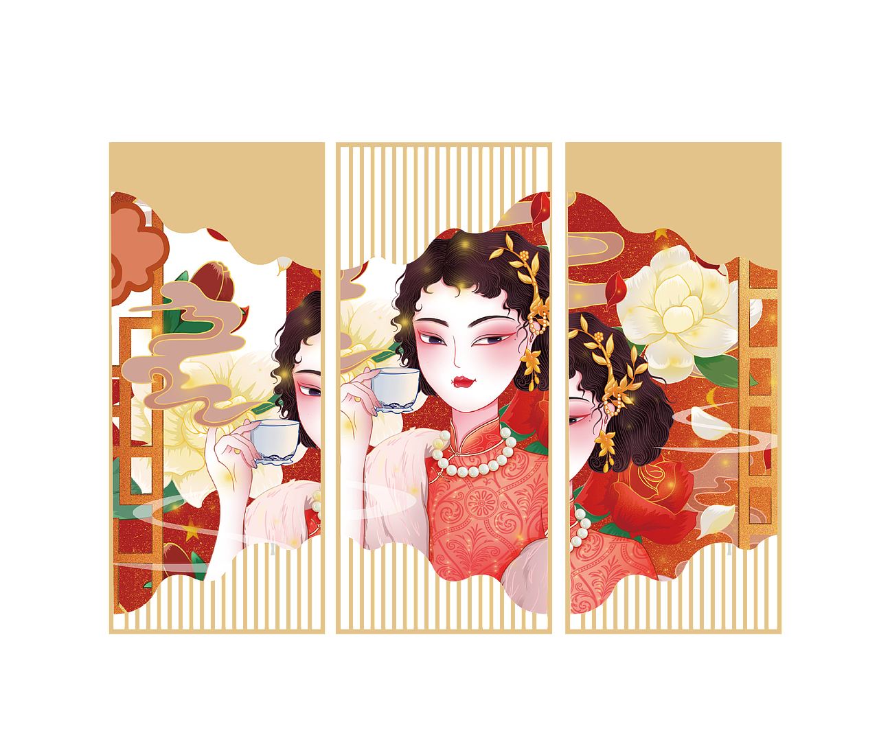 民国女子插画（图ZMjk5OTIyMTc2） - 创作习作 - 站酷设计师三酱同学原创素材 - 站酷ZCOOL