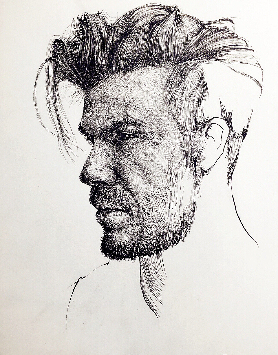 针管笔素描小贝