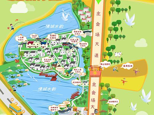 中国农民丰收节手绘地图