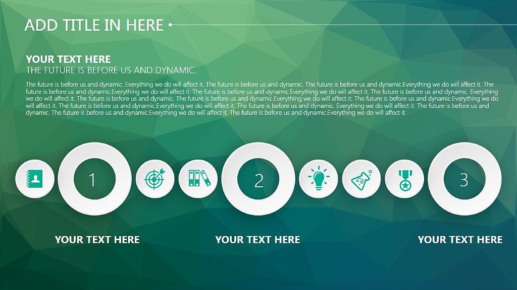 宅寂系列:动态微立体LOW POLY低面多边形PPT模板