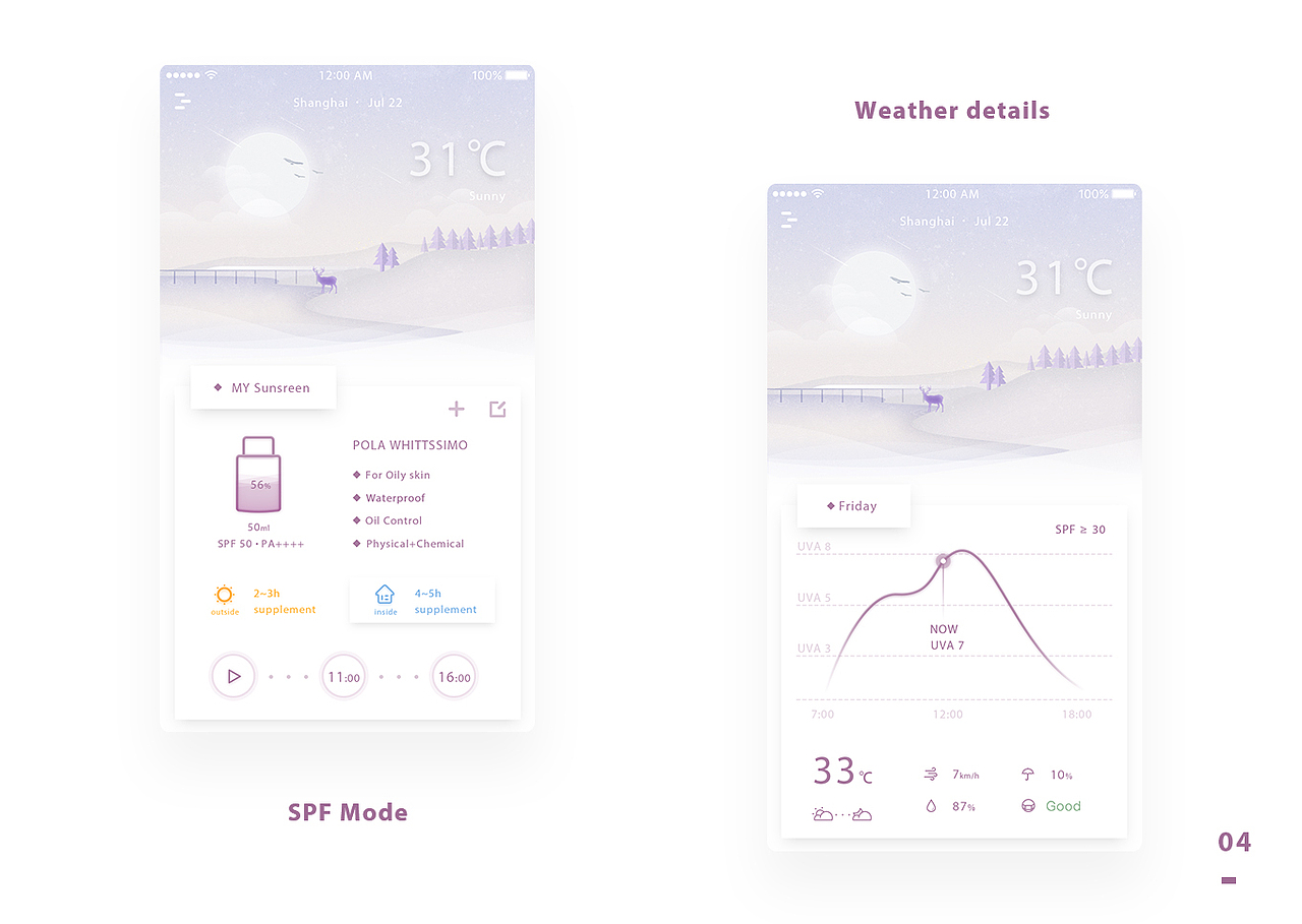 天气类概念界面（图ZNTk2MjQ2MDg=） - APP界面 - 站酷设计师ichiy原创素材 - 站酷ZCOOL