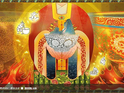 古物焕新·明悠莲意（个人主页-ZNTU5Mjk3NTI=） - 商业插画 - 站酷设计师猫格分裂原创素材 - 站酷ZCOOL