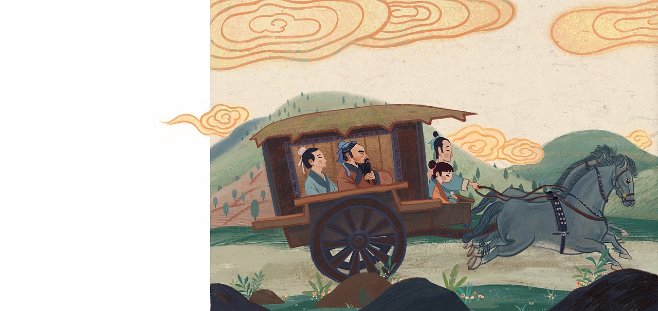 中国经典民间故事绘本创作《老子的传说》（图ZMjczODA3MjQ0） - 绘本 - 站酷设计师日一尧原创素材 - 站酷ZCOOL