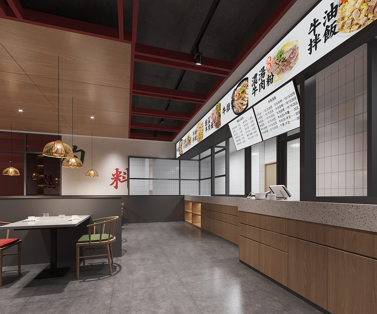 鴻源牛肉諸暨商場(chǎng)店設(shè)計(jì)（圖ZMjk0NjI1NDMy） - 酒店餐飲設(shè)計(jì) - 站酷設(shè)計(jì)師小四月design原創(chuàng)素材 - 站酷ZCOOL