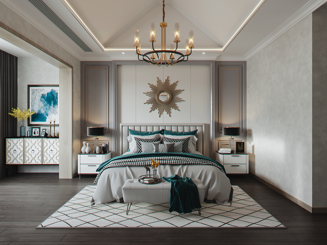 美式轻奢风格效果图