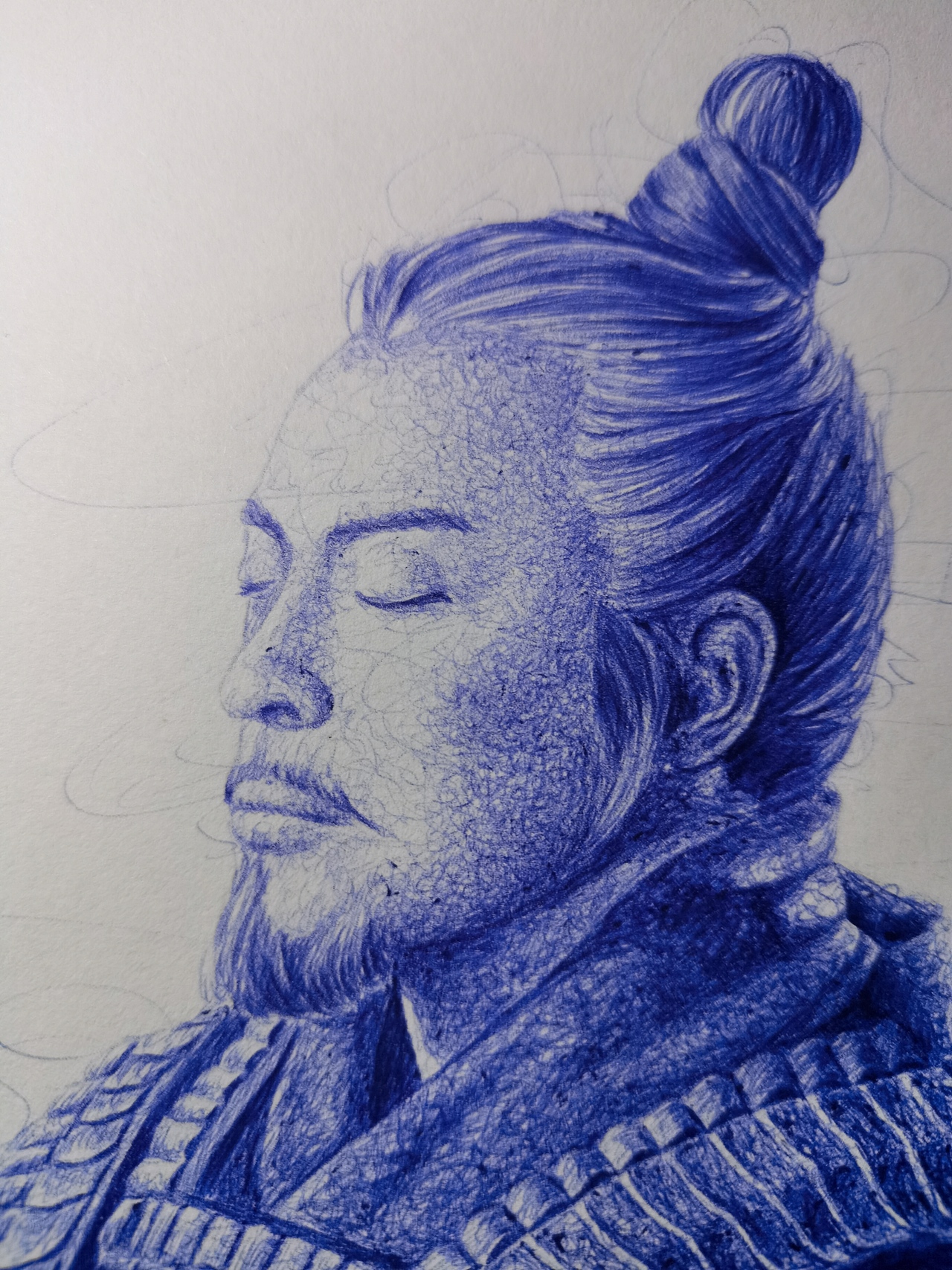 圆珠笔画  秦惠文王——赢驷