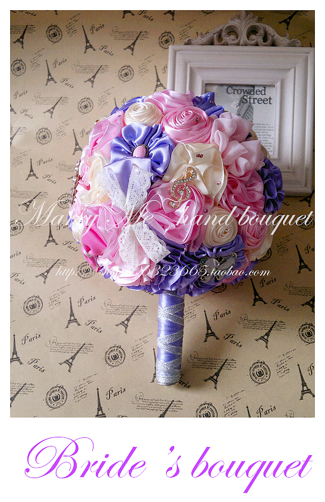 马卡龙色系列手捧花