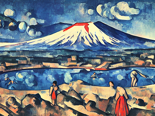 #AI創(chuàng)作實驗室#飛機(jī)，富士山，女人，游泳池（個人主頁-ZNjI3MDQ3Njg=） - AI作品 - 站酷設(shè)計師夕陽下的二宅原創(chuàng)素材 - 站酷ZCOOL