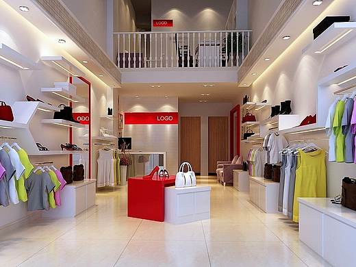 重庆店铺装修设计效果图/服装店装修/服装店设计公司