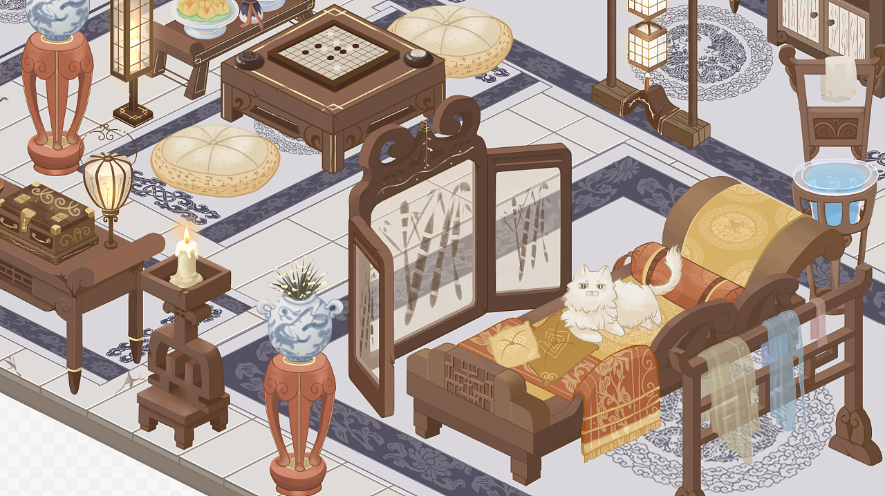 古风大殿——小肉羊的奇幻世界|插画|游戏原画|小肉羊的奇幻世界