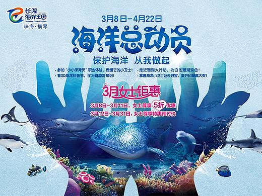 珠海长隆“海底总动员”活动物料设计/宣传物料设计