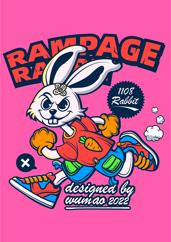 潮流插画｜原创设计 Rabbit & Fox