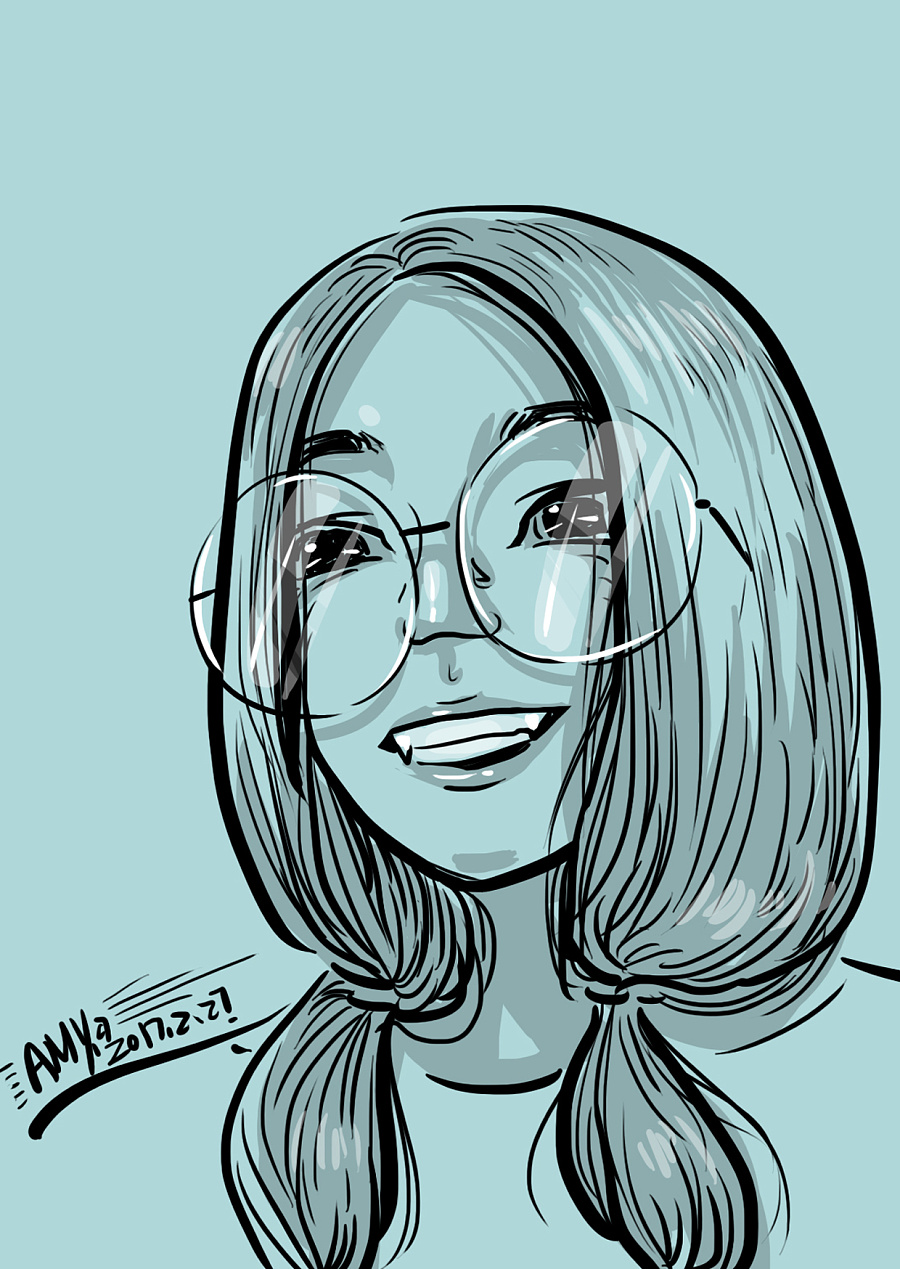 『年轻时 最纠结』amy手绘肖像