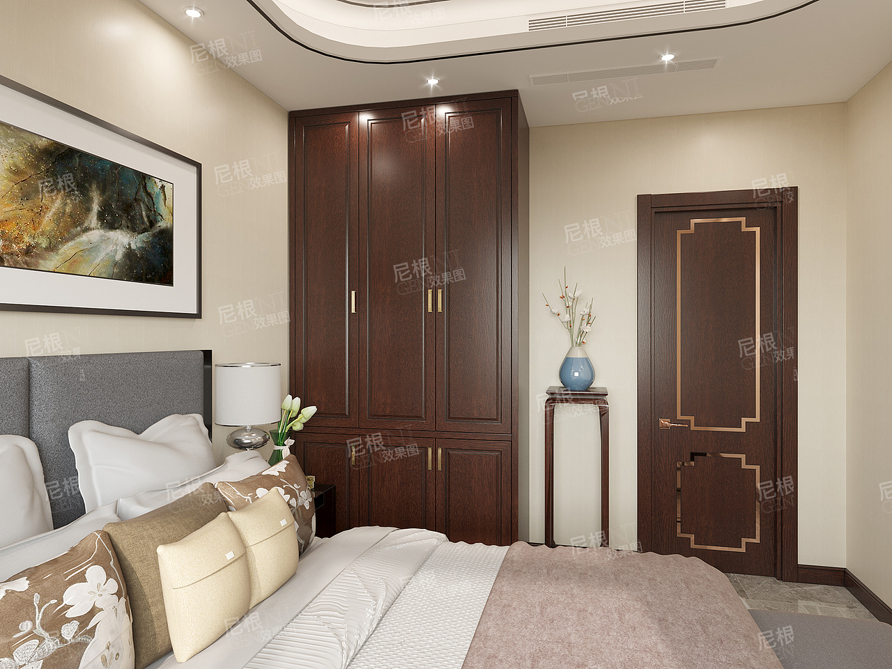 尼根中式家装案例（图ZMjAzODk0MTM2） - 家装设计 - 站酷设计师尼根效果图设计原创素材 - 站酷ZCOOL