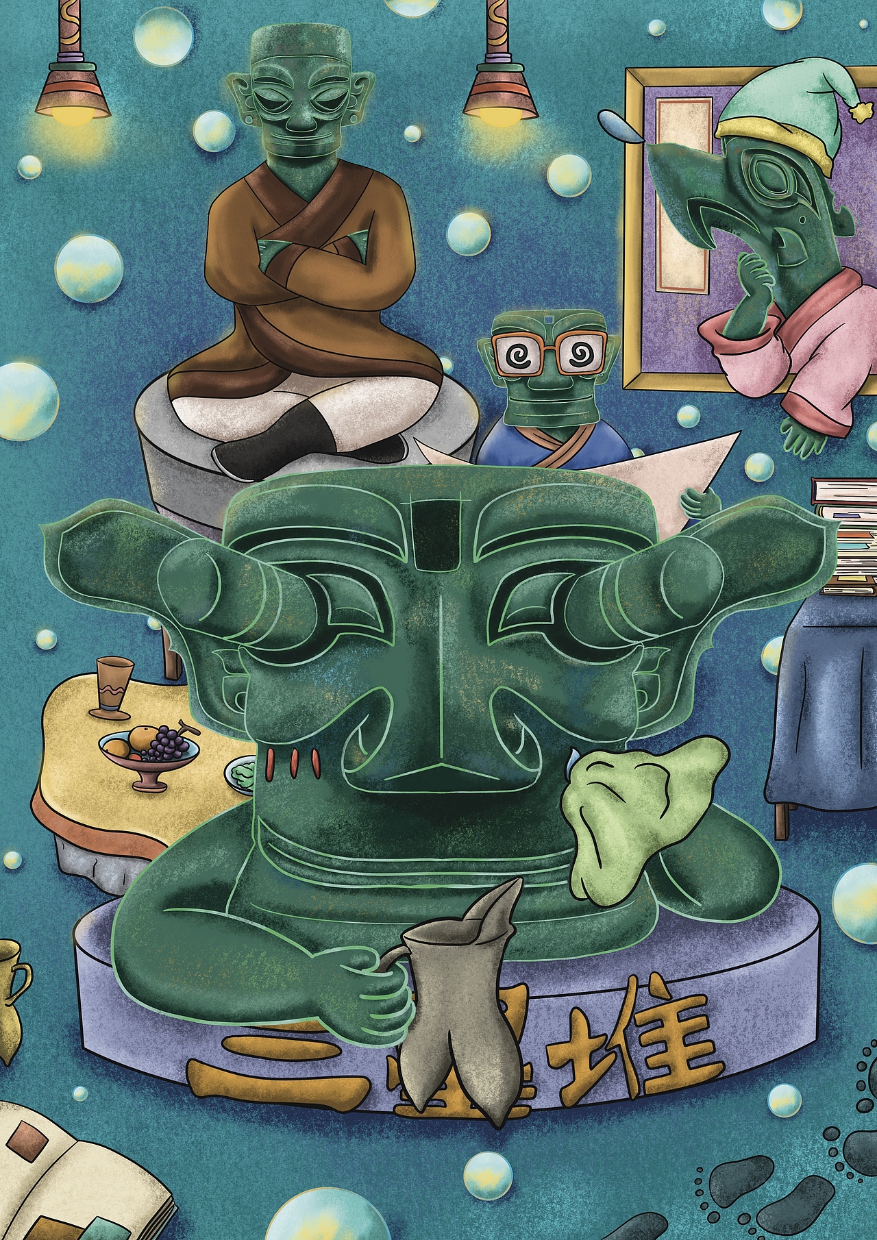 毕业设计 ‖ 三星堆系列插画