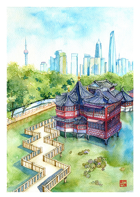 上海（图ZMjA5NTY3MTY=） - 商业插画 - 站酷设计师冰盐_Ybin原创素材 - 站酷ZCOOL