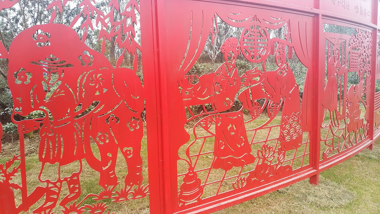 剪纸铁艺浮雕局部