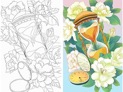 插画学习之花卉上色（个人主页-ZNDE4ODg5NDQ=） - 创作习作 - 站酷设计师风之画原创素材 - 站酷ZCOOL