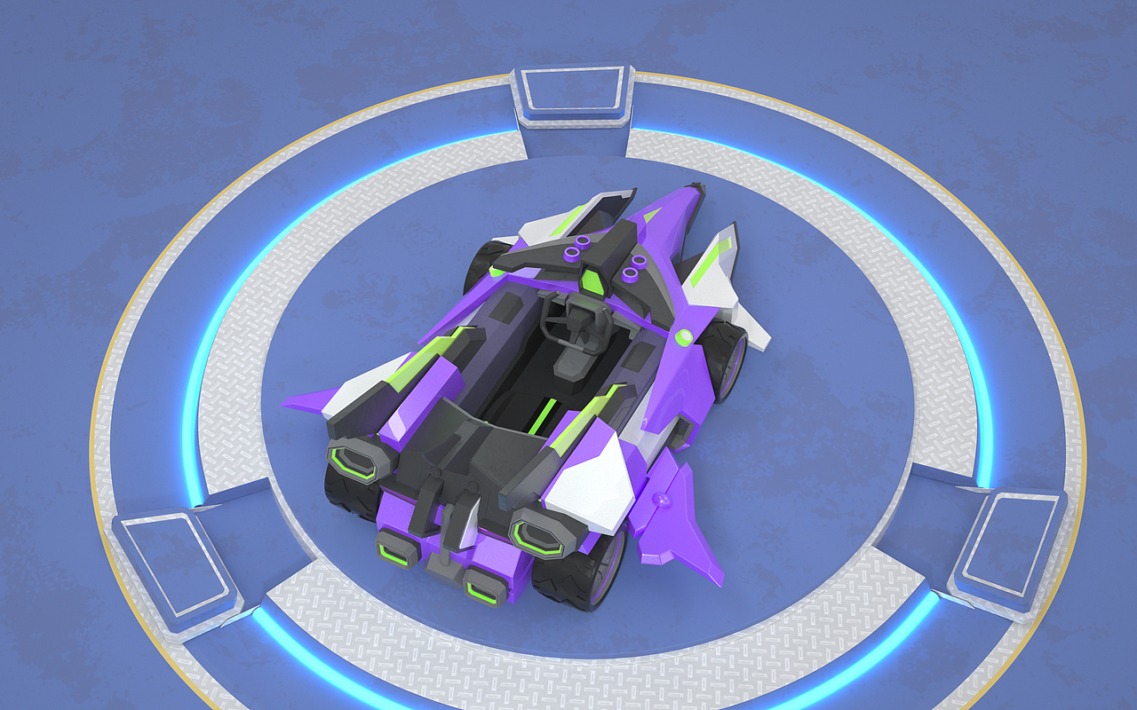 c4d建模qq飞车系列一天启