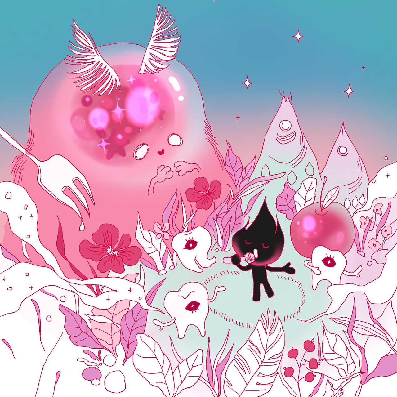 乳牙（图ZMjExNzM2Mzc2） - 艺术插画 - 站酷设计师红色骨头原创素材 - 站酷ZCOOL