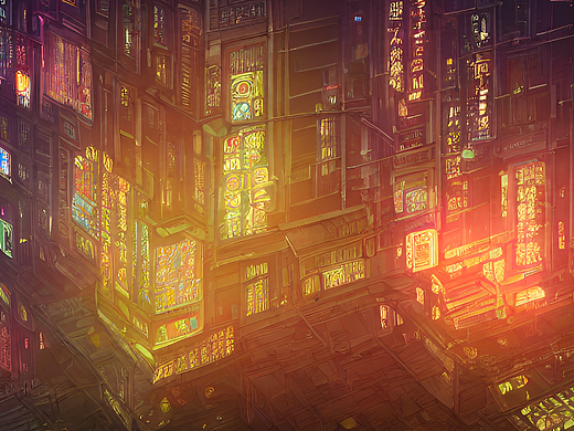 #AI创作实验室#大厦俯视窗外，散发着彩色星光（个人主页-ZNjI2MzkwNzY=） - AI作品 - 站酷设计师YJ269原创素材 - 站酷ZCOOL