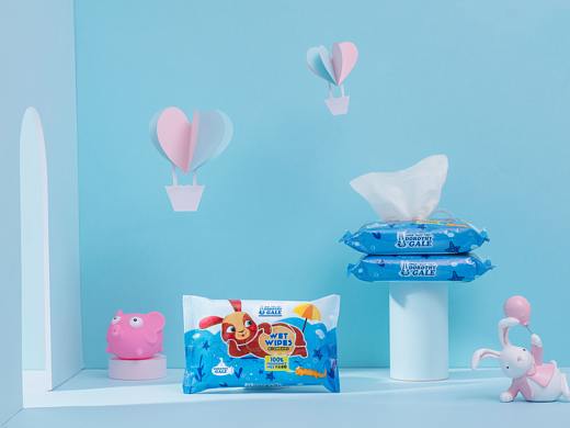 梦幻卡通  I  儿童绵柔湿纸巾拍摄