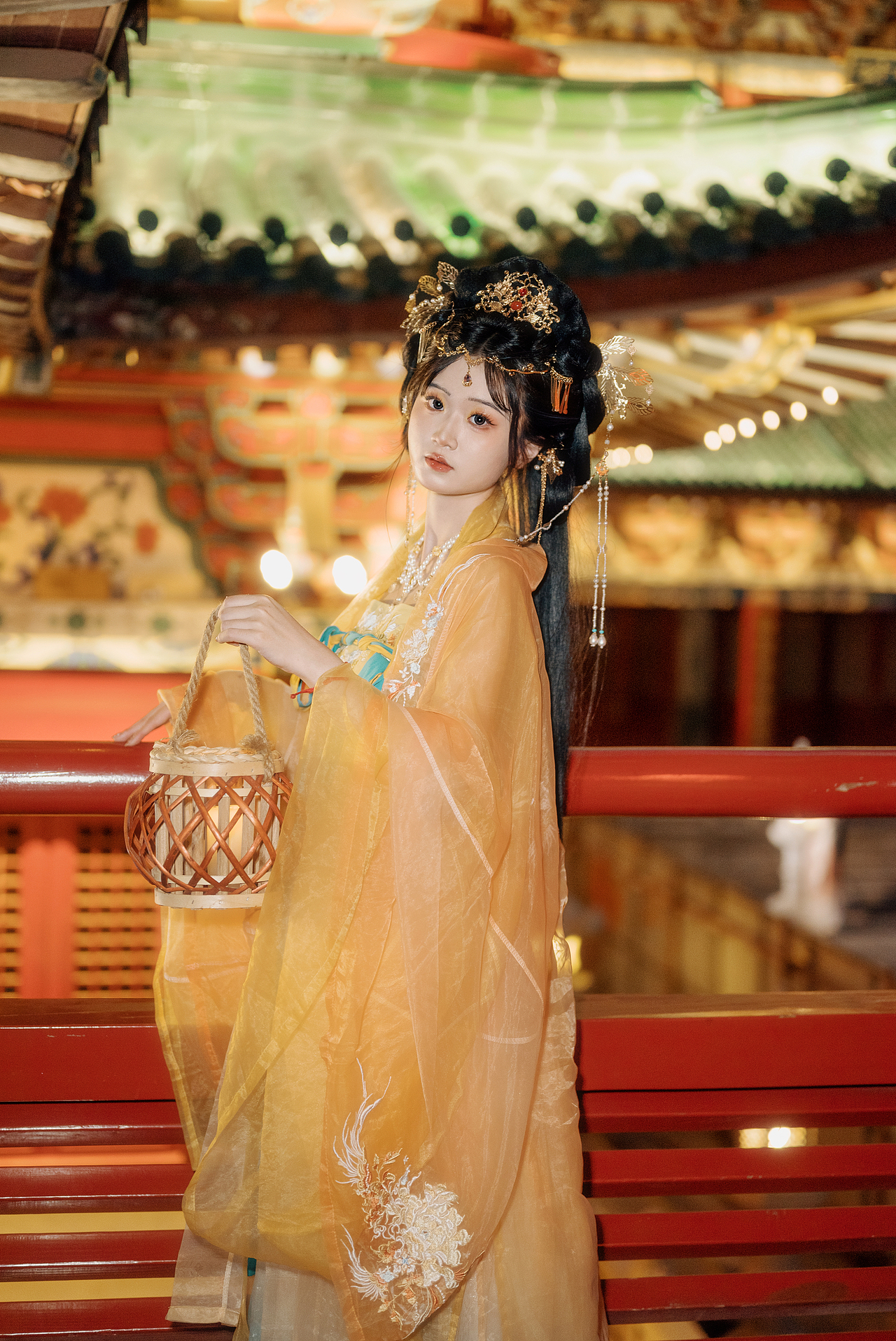 滕王阁夜景汉服人像~