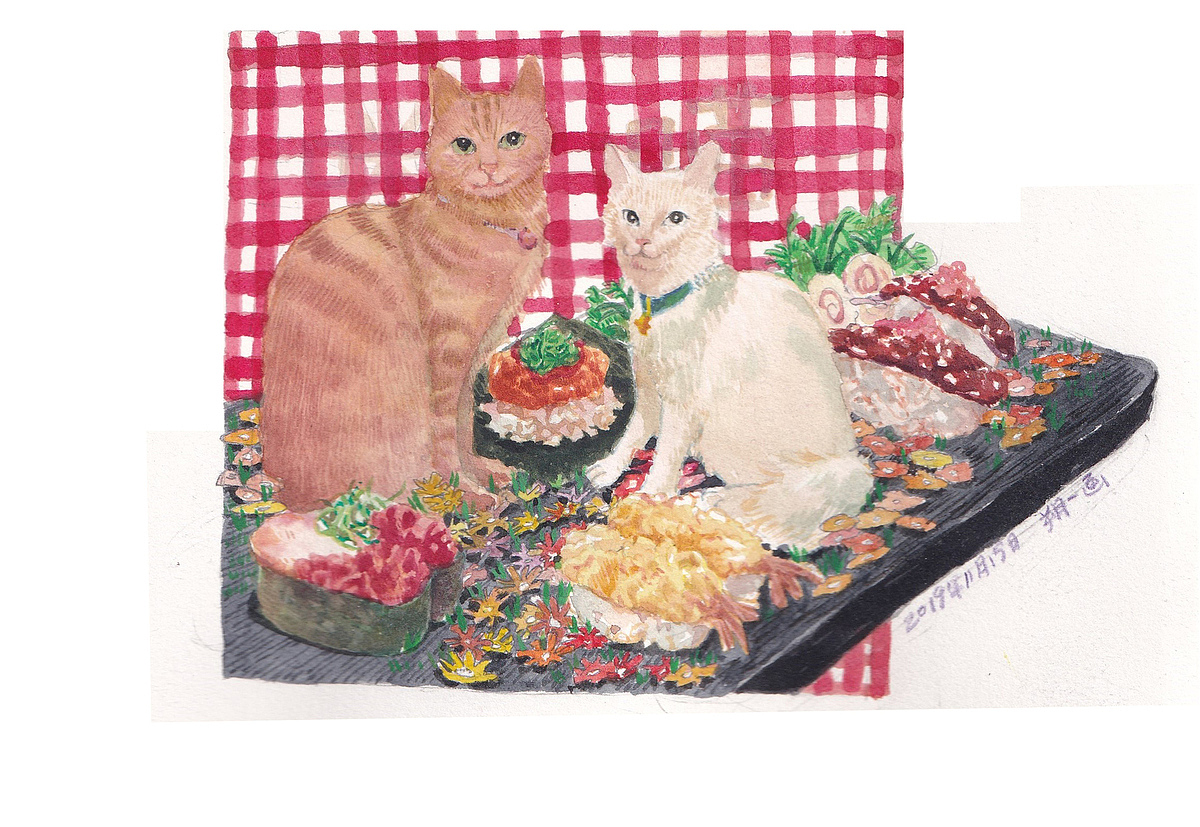 猫咪遐想图（图ZMjU5NzA1NjM2） - 商业插画 - 站酷设计师画画的猴子qsy原创素材 - 站酷ZCOOL
