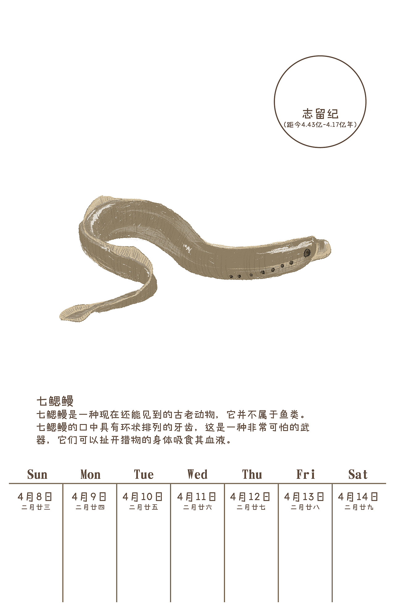 原创地学插画日历