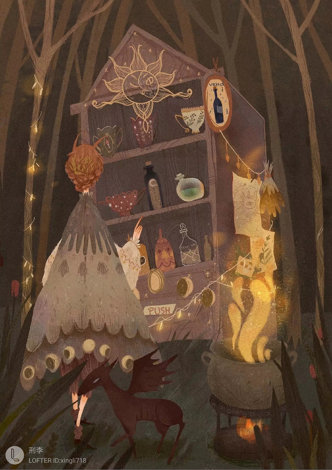 《尼可鲁森林夜晚的故事》（图ZMjMyMDIxNzcy） - 儿童插画 - 站酷设计师角落马原创素材 - 站酷ZCOOL