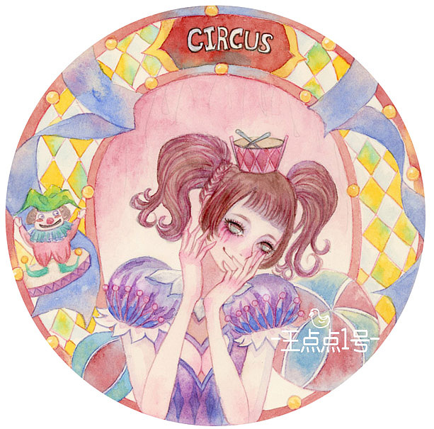 水彩~手绘小丑啦啦啦啦~（图ZNjc2OTc2OTY=） - 商业插画 - 站酷设计师王点点原创素材 - 站酷ZCOOL