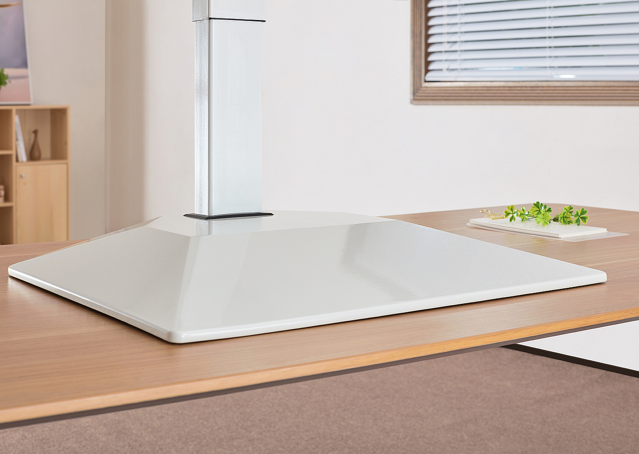 手动折叠升降桌细节拍摄 办公书桌场景摄影 电脑桌拍照