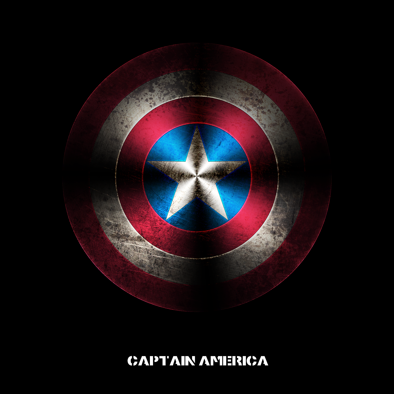 临摹美国队长盾牌. 盾牌在手,天下我有.