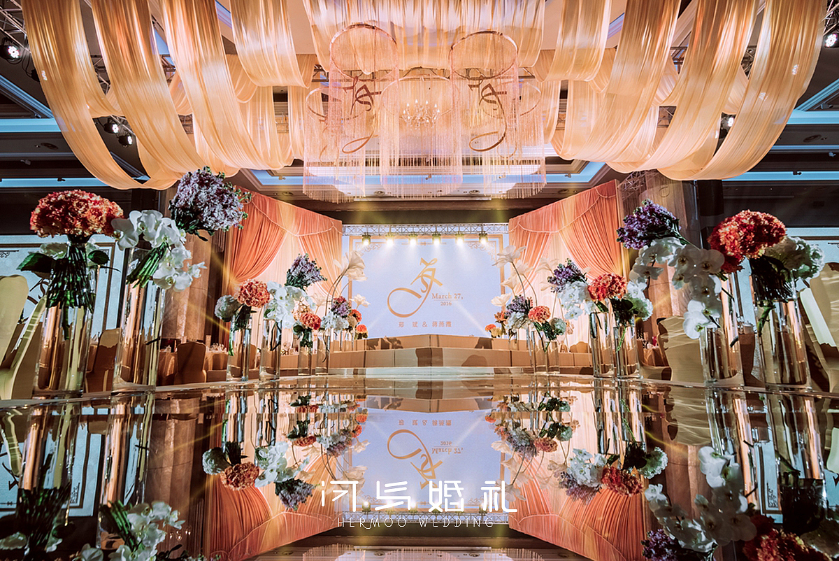 河马婚礼｜西式现代婚礼（橙色＋白色＋粉色）（图ZMTM3ODg1MDYw） - 人文/纪实摄影 - 站酷设计师河马婚礼原创素材 - 站酷ZCOOL