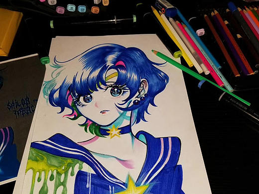 水星亚美（个人主页-ZMjYwOTEyNzY=） - 单幅漫画 - 站酷设计师jeanniea原创素材 - 站酷ZCOOL