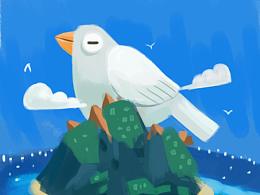 临摹胡子大佬插画