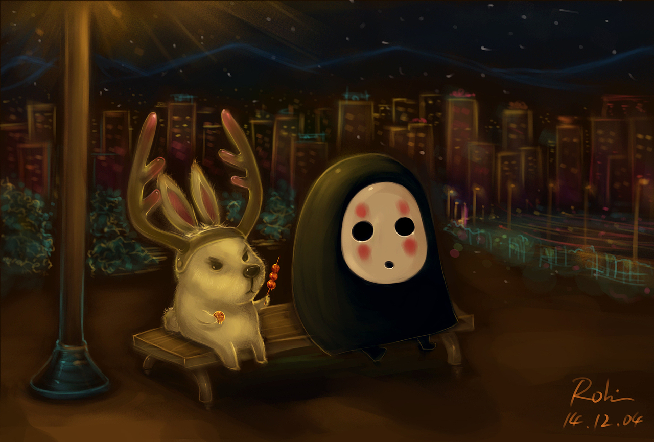 无脸男圣诞专辑（图ZMjMwNjk2NzY=） - 艺术插画 - 站酷设计师十一指原创素材 - 站酷ZCOOL
