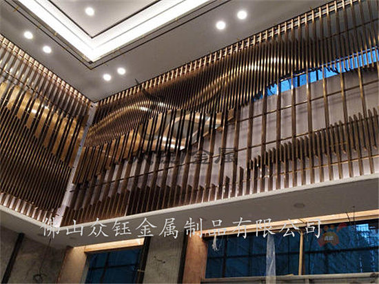 园林金属山峦景墙 不锈钢山峦屏风隔断设计安装厂家