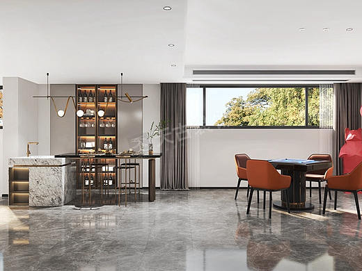 重庆珠江城爱丽舍庄园装修,现代轻奢联排别墅设计图