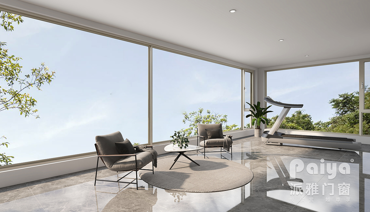 十大门窗品牌派雅-铝合金门窗效果图