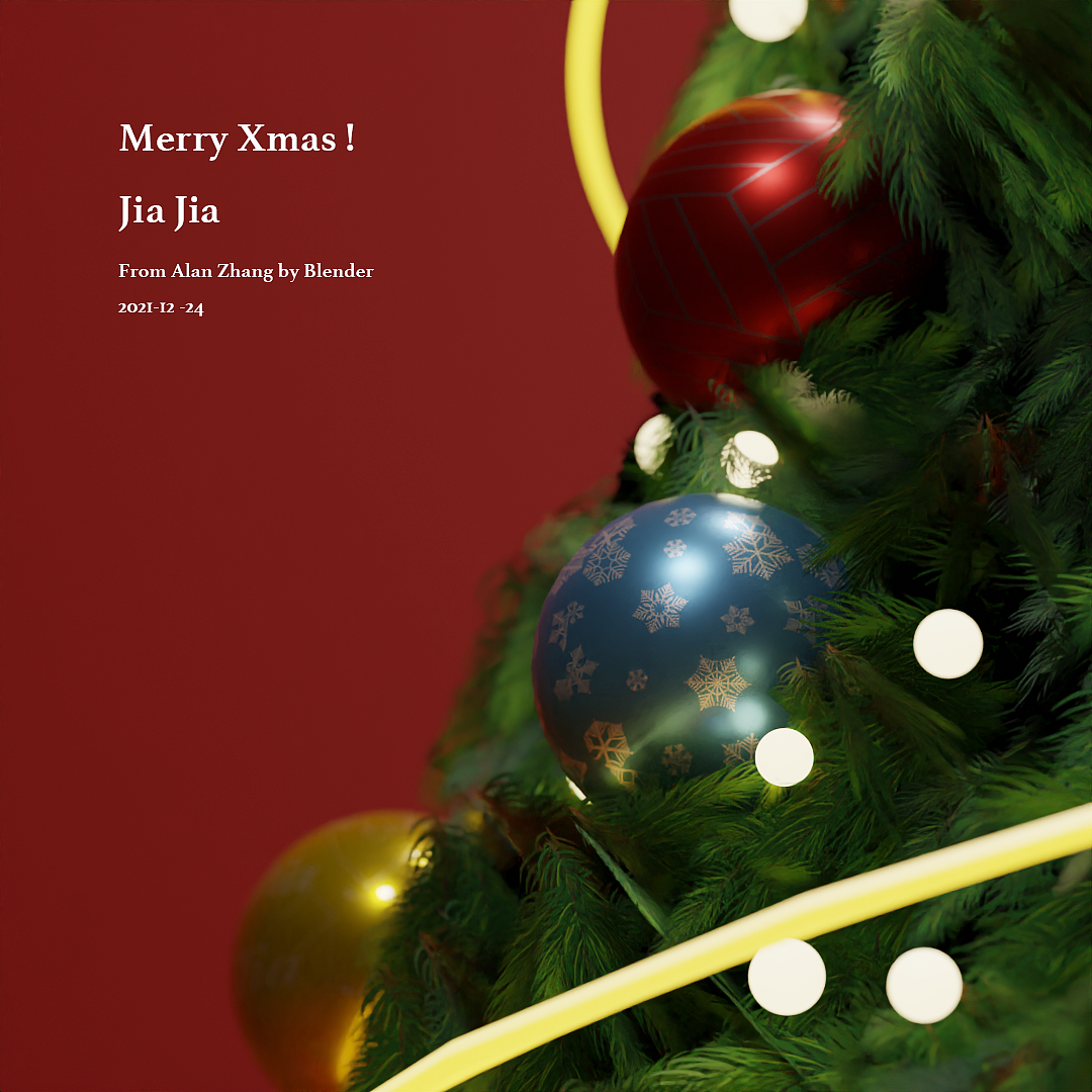 2021圣诞树场景|blender