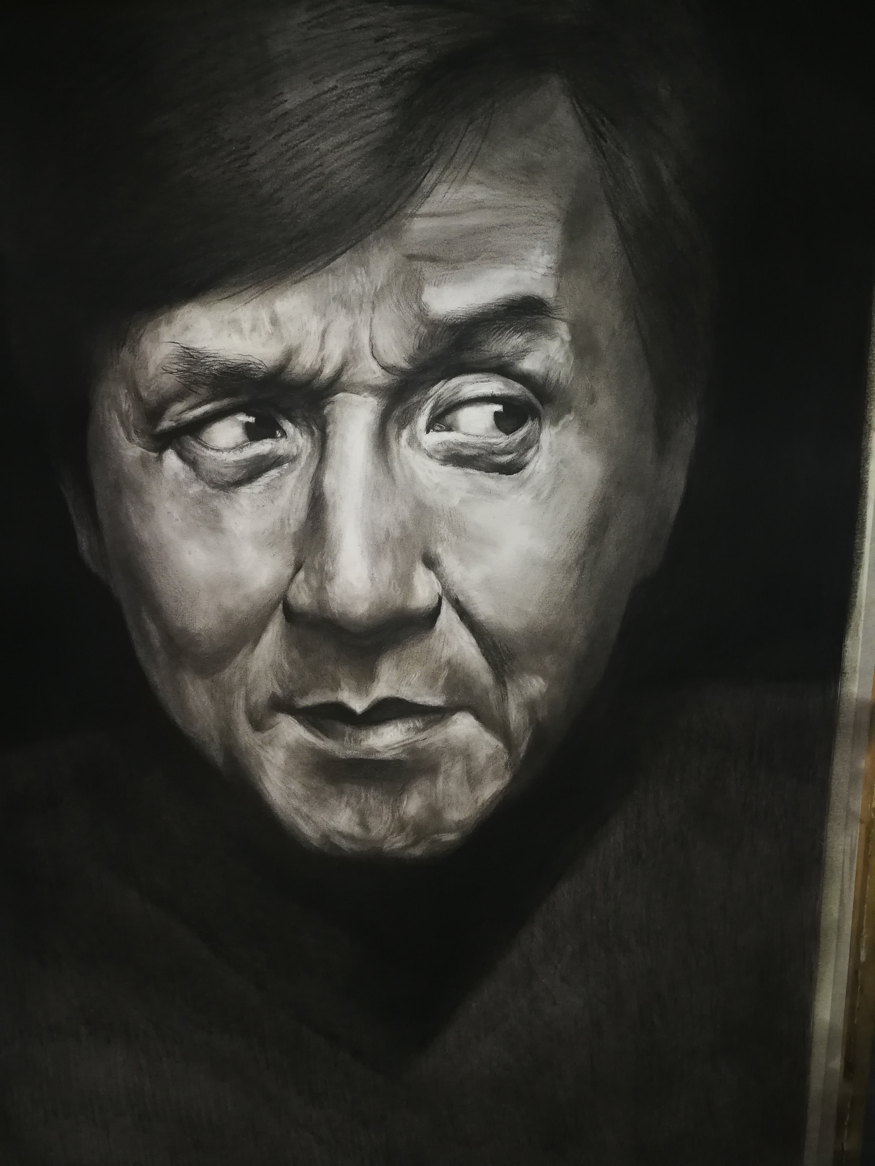 写实素描《成龙》