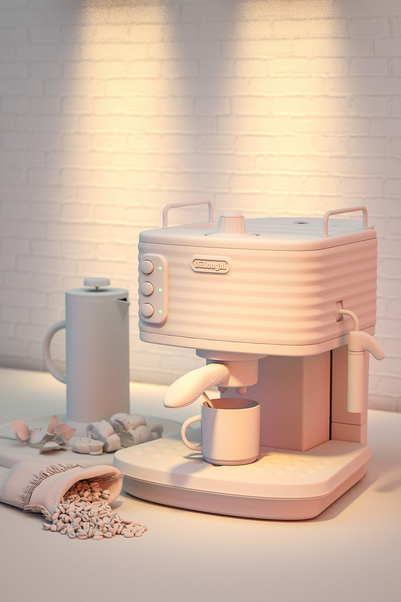 C4D咖啡机场景-阿波（图ZMTMyNDY3MDEy） - 其他三维 - 站酷设计师阿波C4D产品培训原创素材 - 站酷ZCOOL