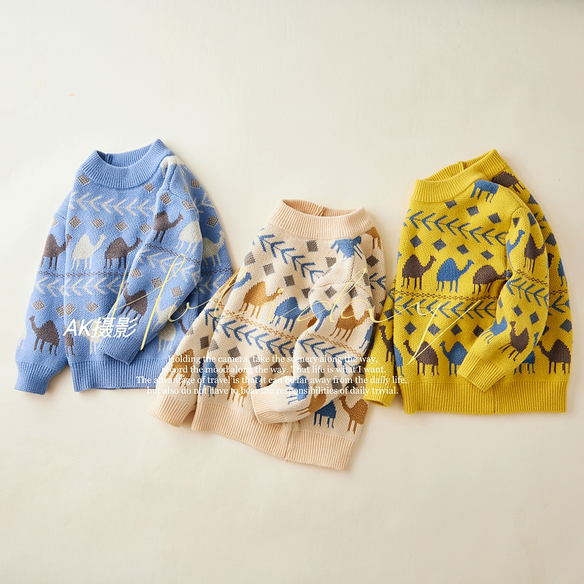 杭州服装摄影工作室儿童毛衣拍摄濮院毛衣