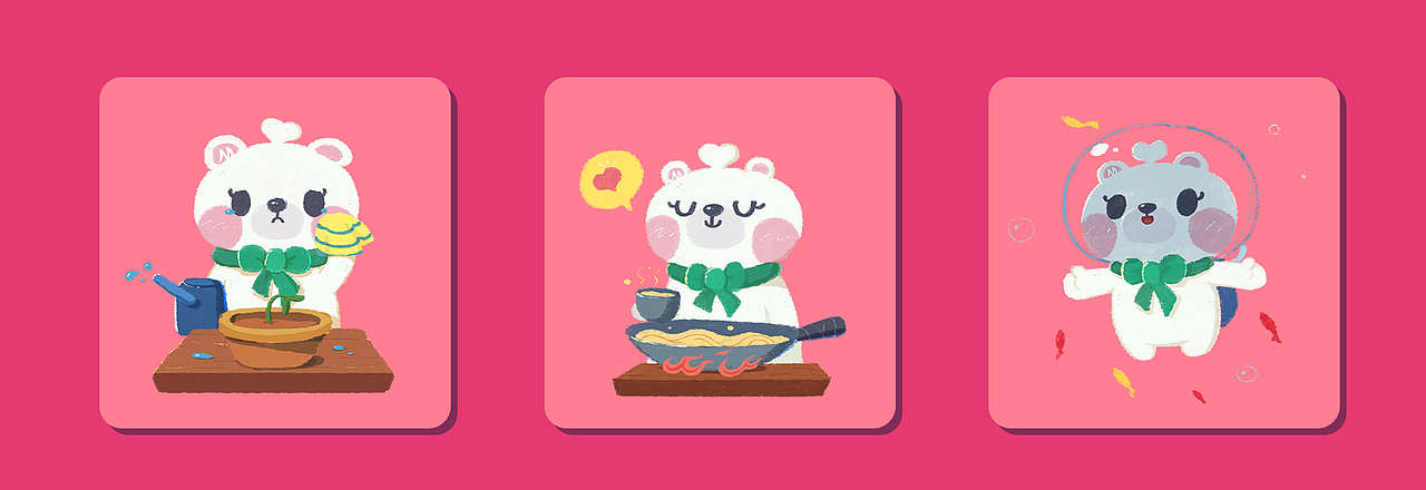 Midea Family 熊小美一家Q版形象设计 —— 欢乐熊仔（图ZMTkwNjAxMzE2） - IP形象 - 站酷设计师肥猫王子原创素材 - 站酷ZCOOL