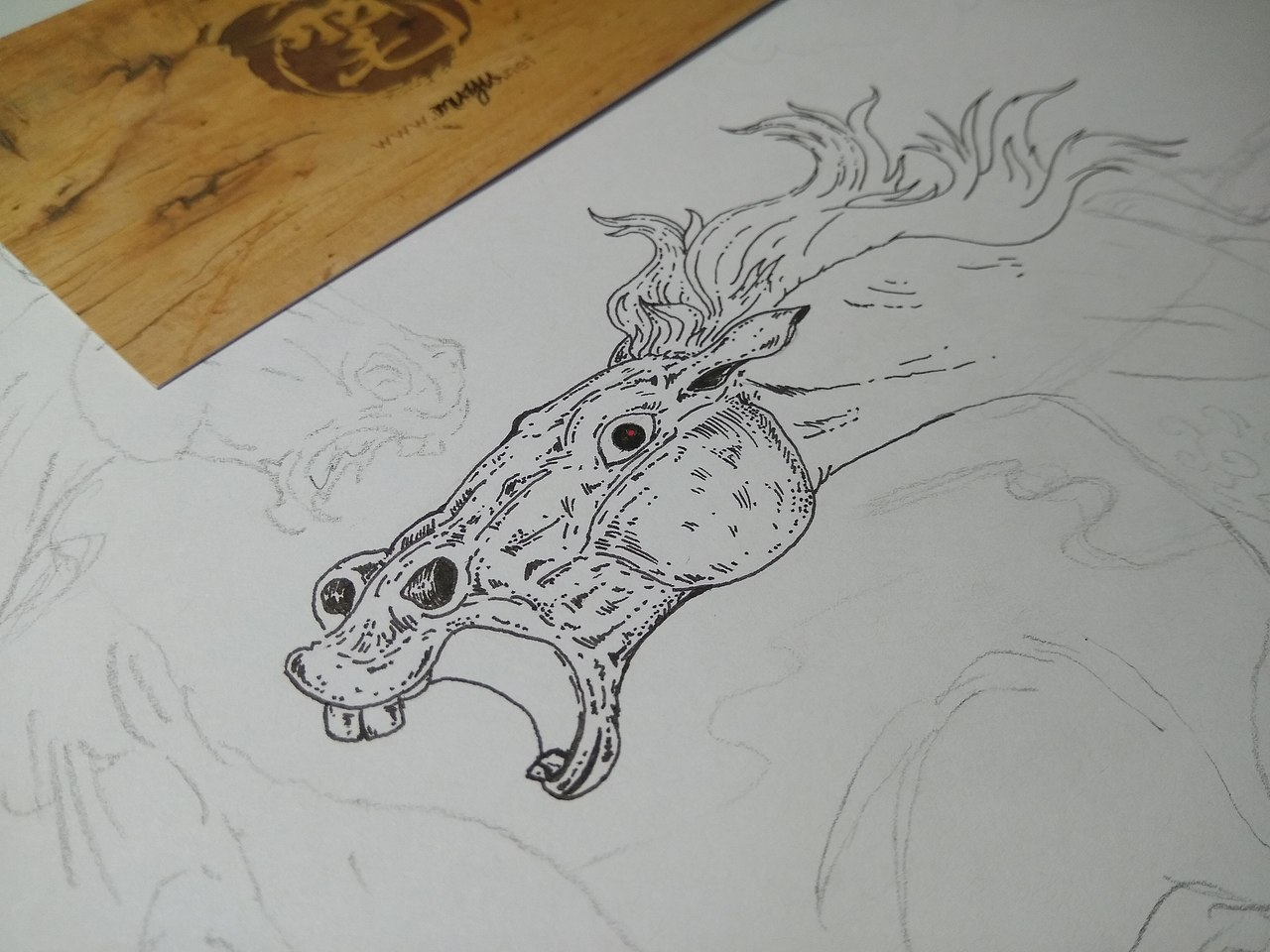 2017.11.20-山海经-鹿蜀（图ZOTc1NzI4ODQ=） - 创作习作 - 站酷设计师毣余原创素材 - 站酷ZCOOL