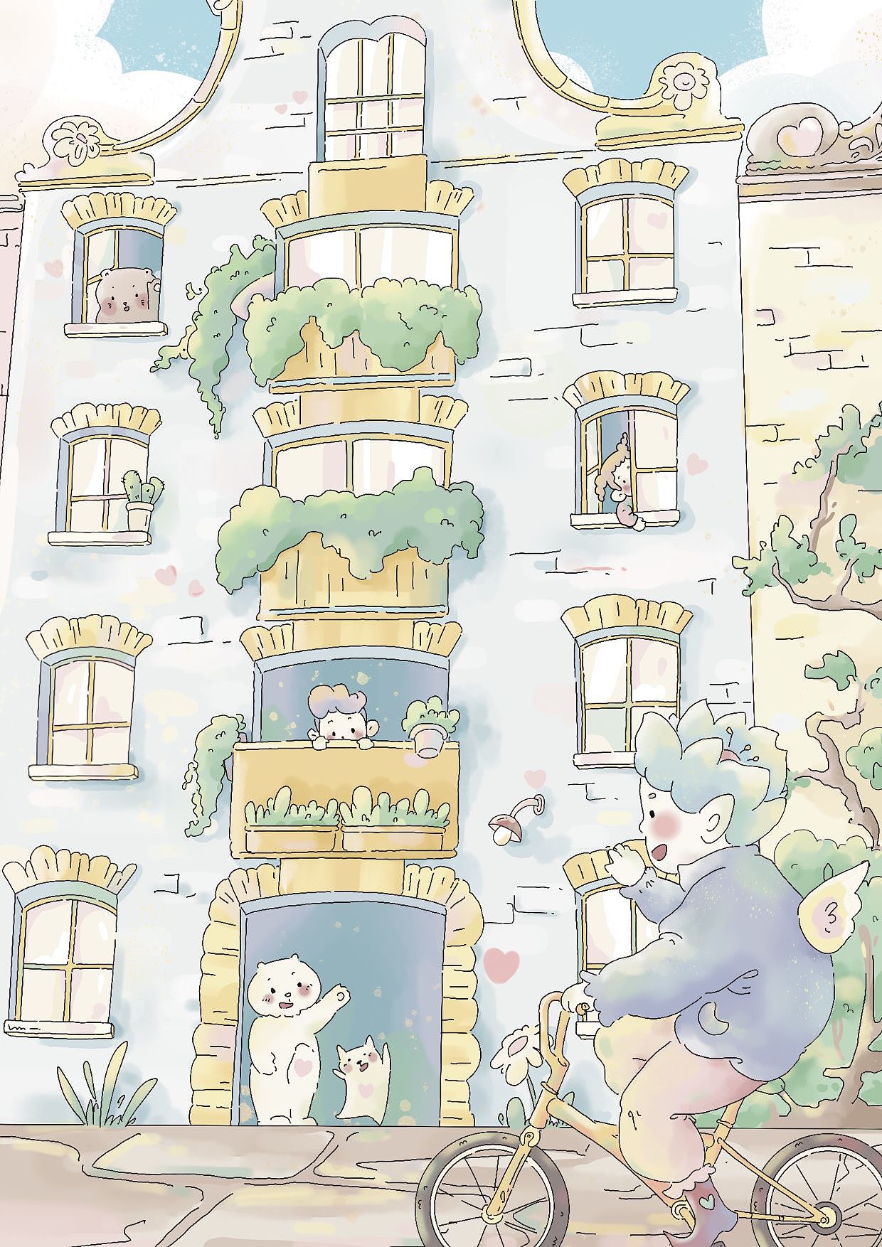 嗨好久不见（图ZMzE5MTg0NDA0） - 艺术插画 - 站酷设计师是有咸鱼的大苗耶原创素材 - 站酷ZCOOL